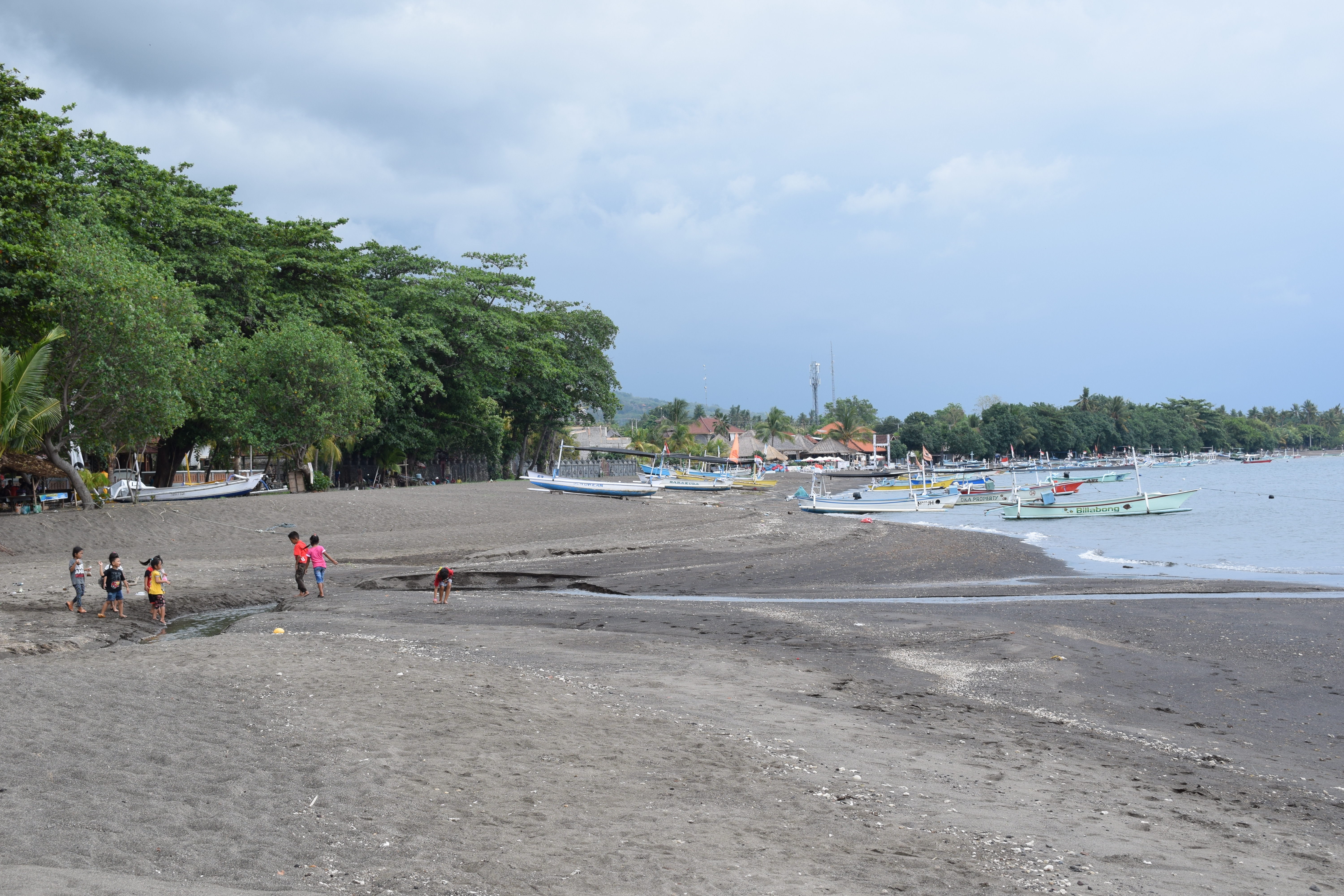 Children Playing on Lovina Beach in Northern Bali