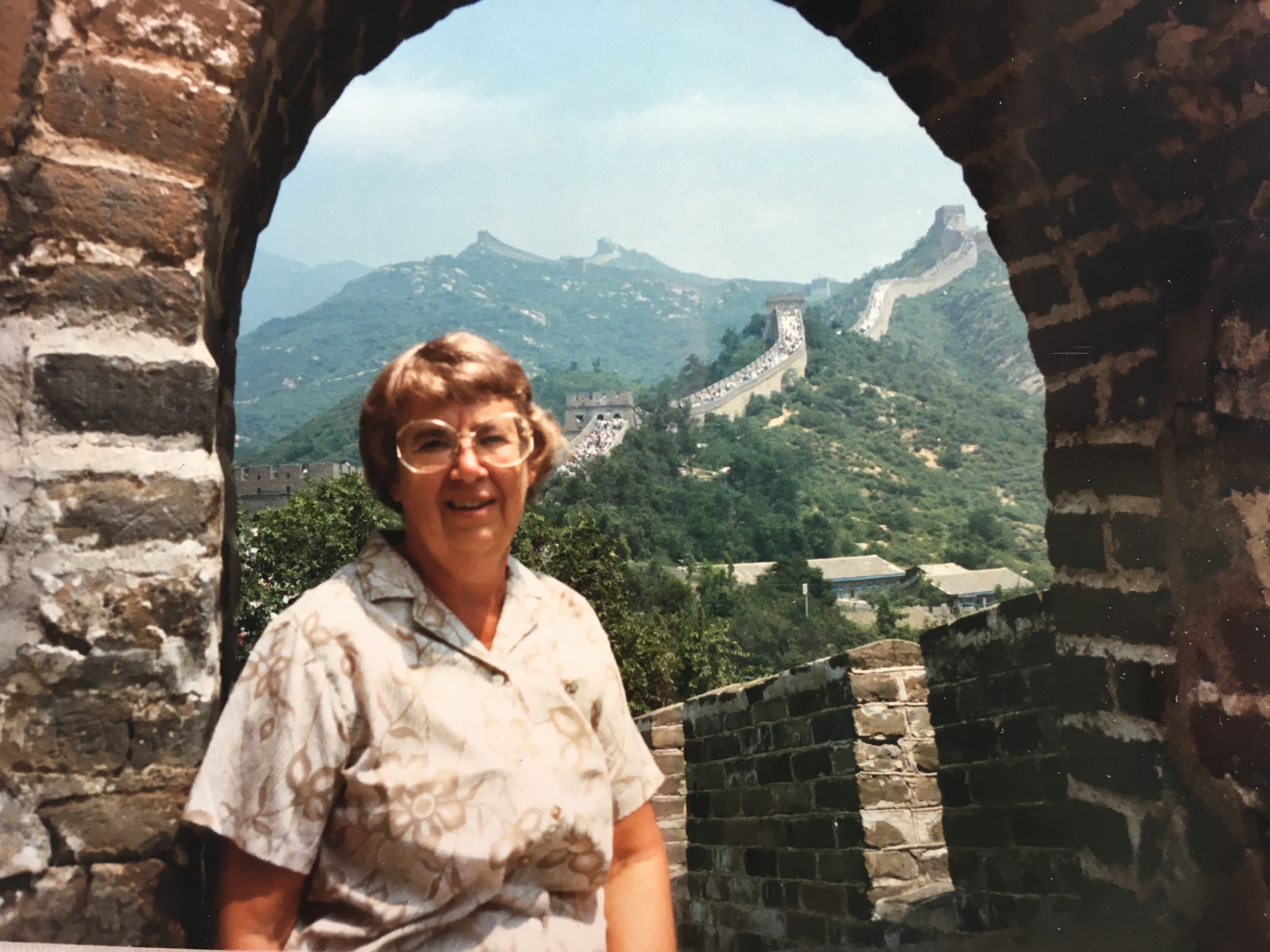 Grandma at Great Wall of China