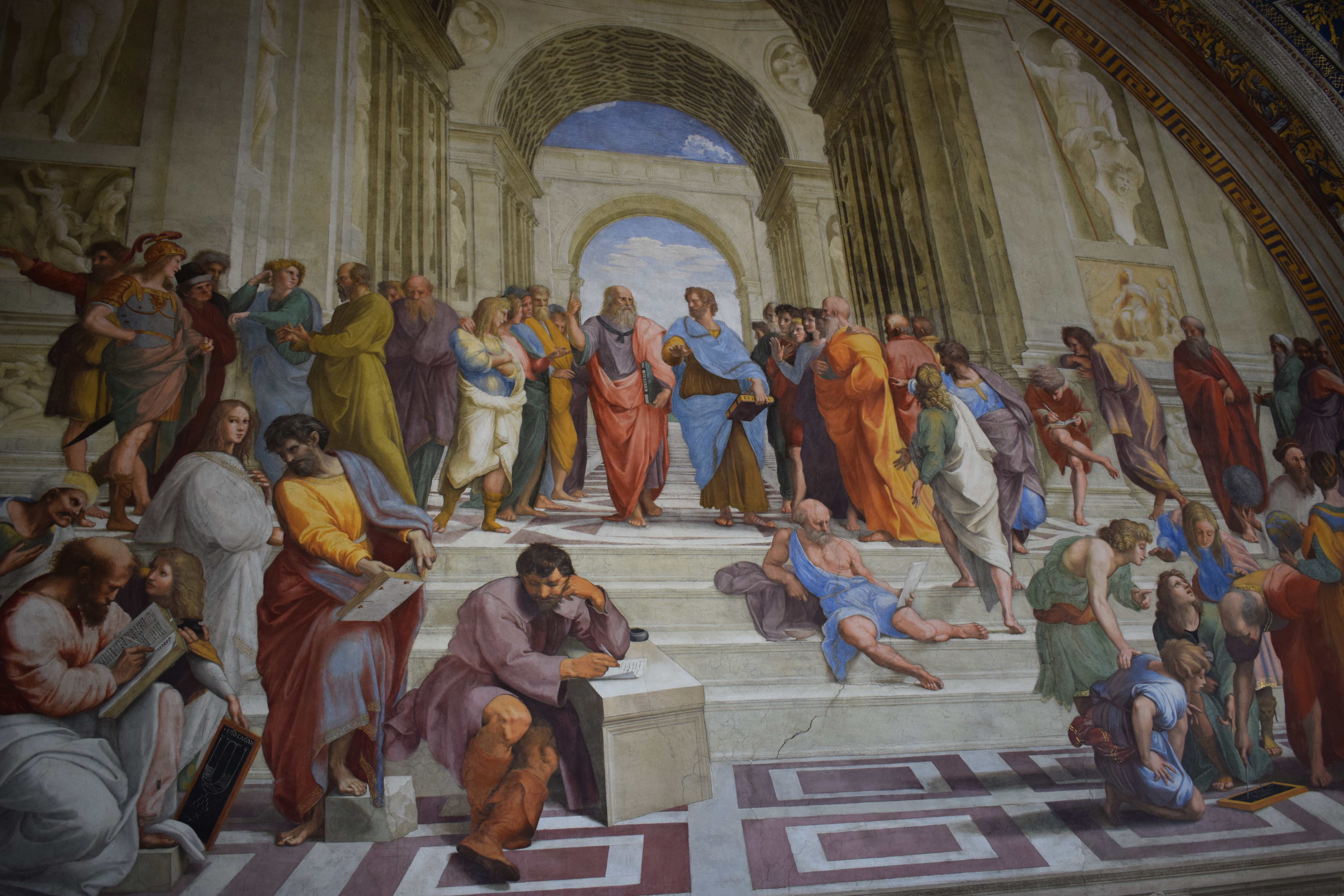 The School of Athens Painting by Raphael in the Vatican Rome Italy