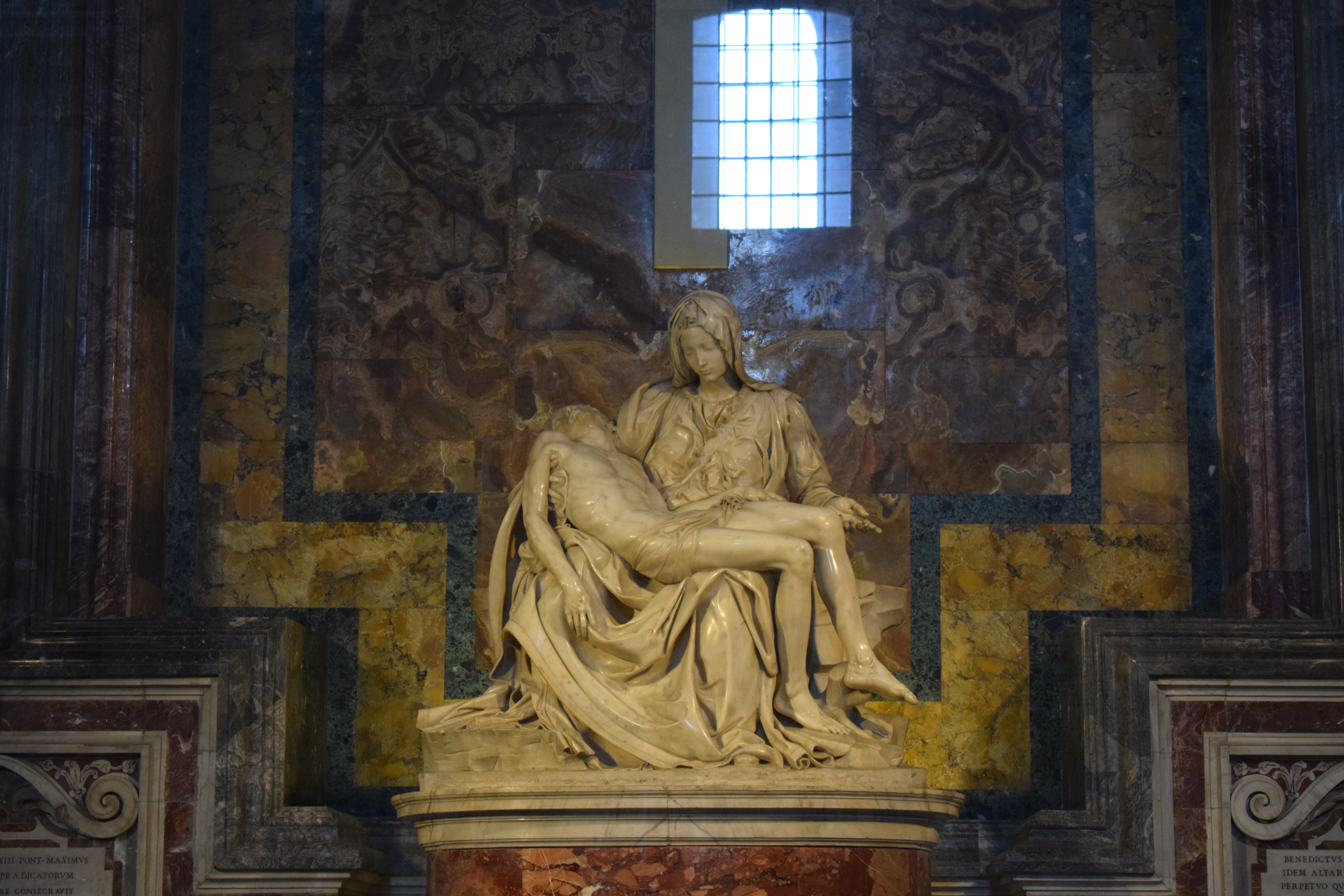 Michelangelo's Pieta Inside St. Peter's Basilica Rome Italy