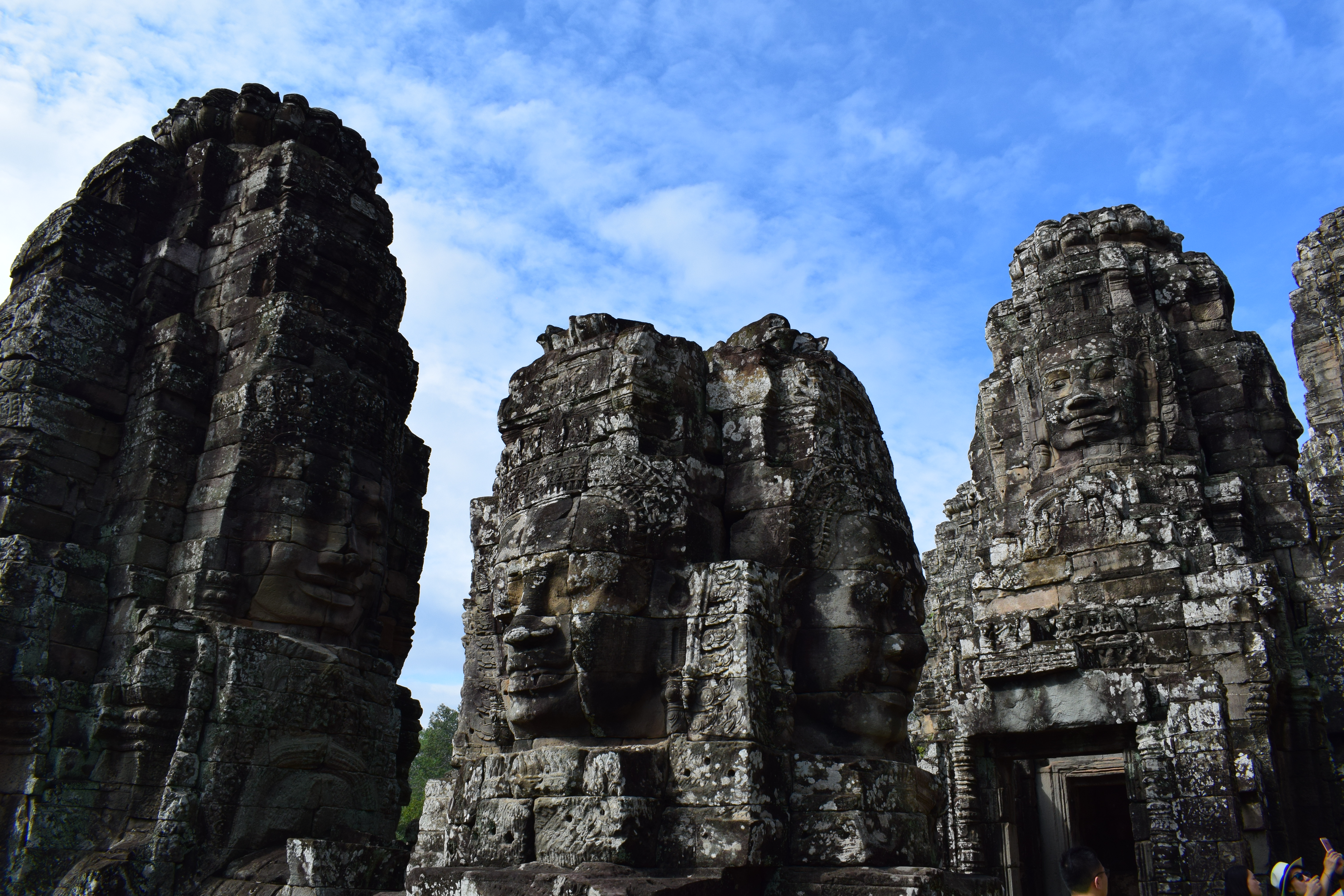 Faces at Bayon Temple in Angkor Thom Cambodia