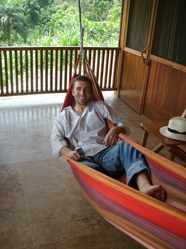 Man Relaxing in Hammock in Ecuador Amazon