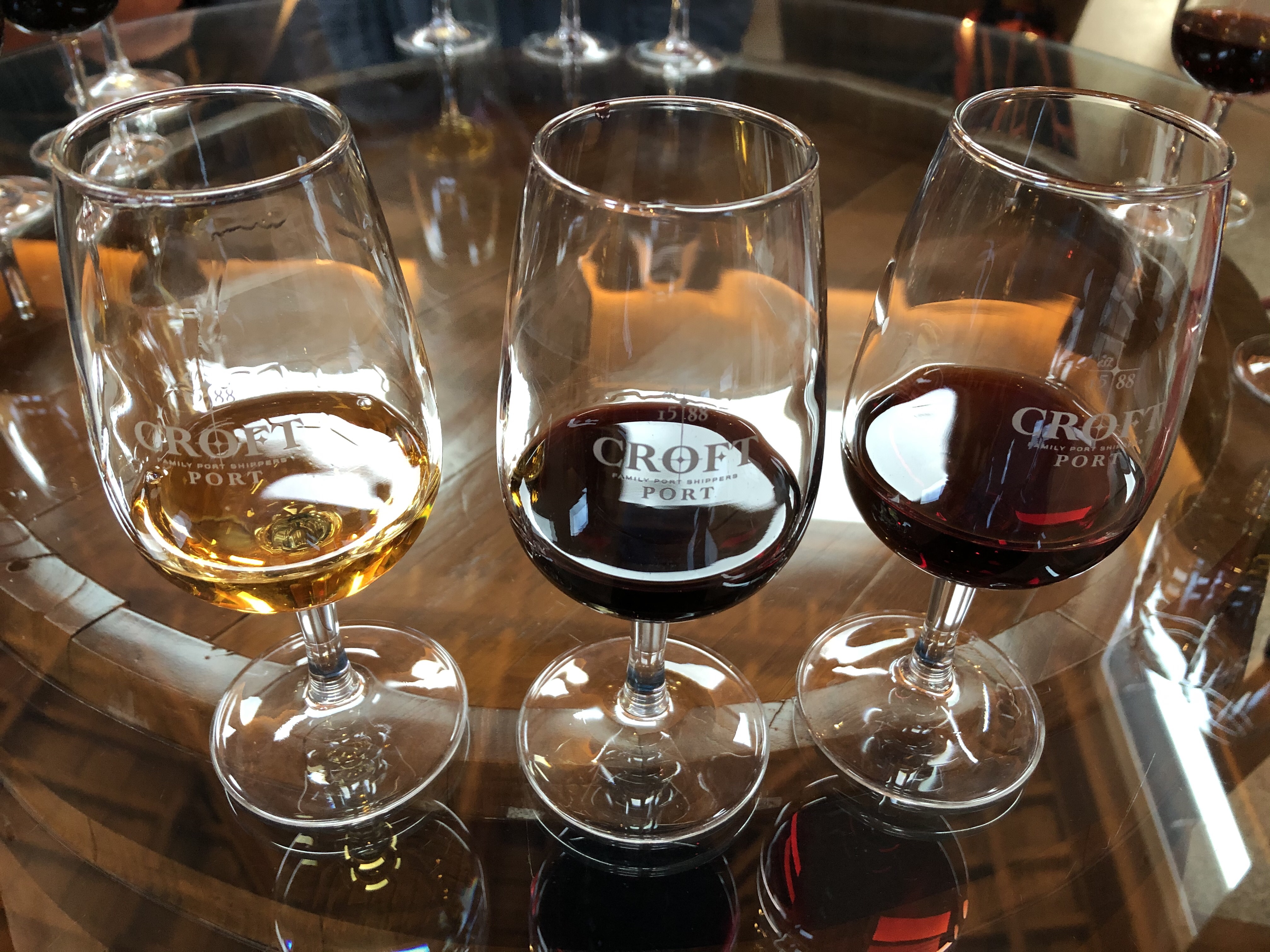 Croft Port Samples at Wine Tasting in Douro Valley