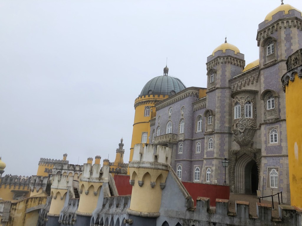 Colorful Exterior of Pena Palace in Sintra Portugal
