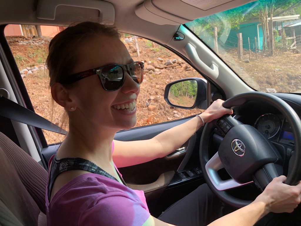 Woman  Driving  Toyota  Fortuna  Costa  Rica 